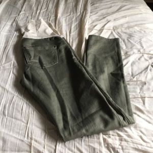 Olive green maternity pants